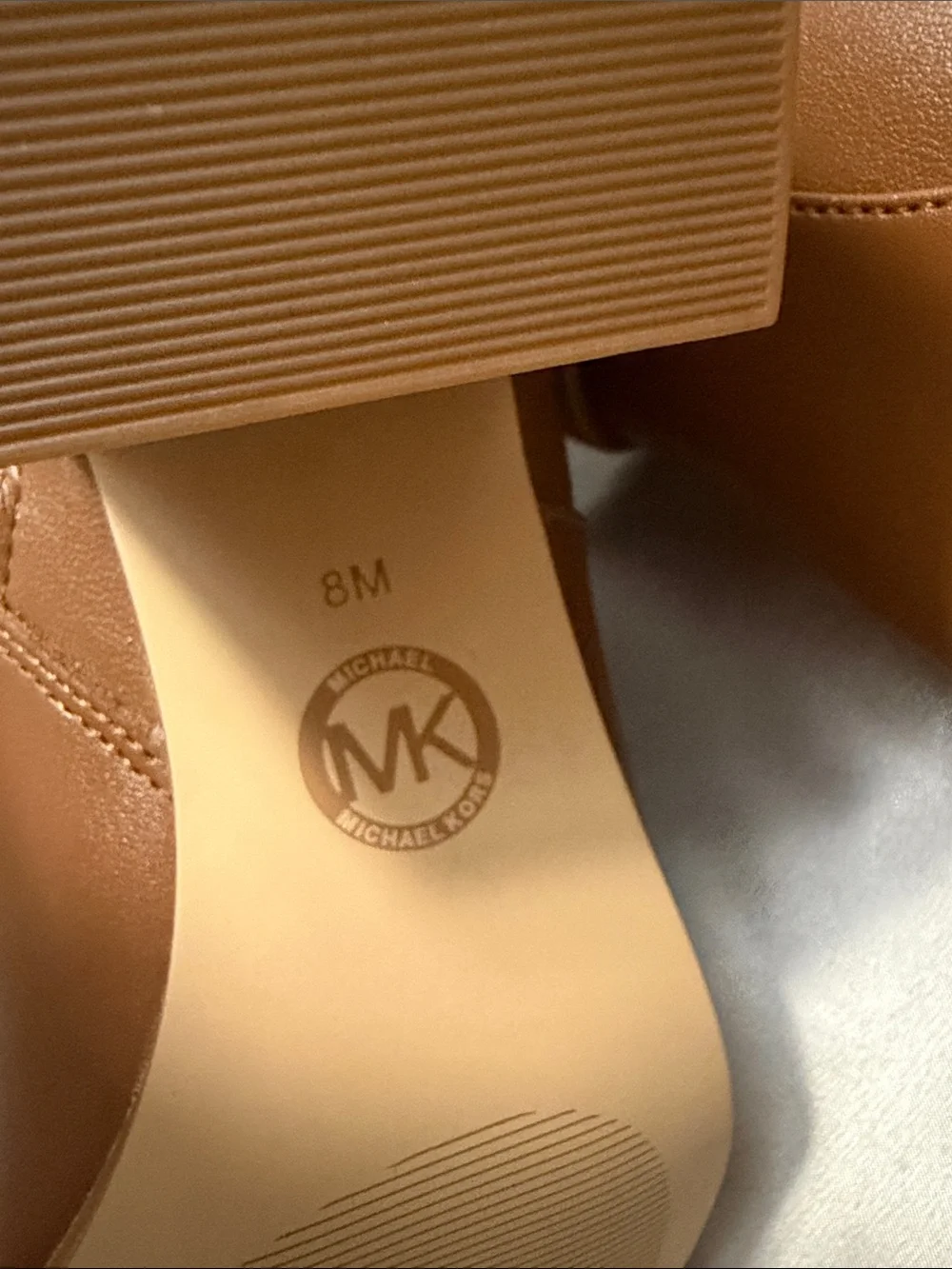 Michael Kors Chestnut Brown Knee High  Block Heel Boots
